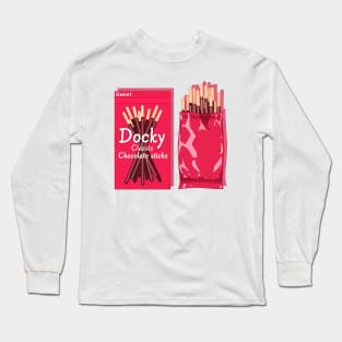 Japanese classic chocolate sticks Long Sleeve T-Shirt